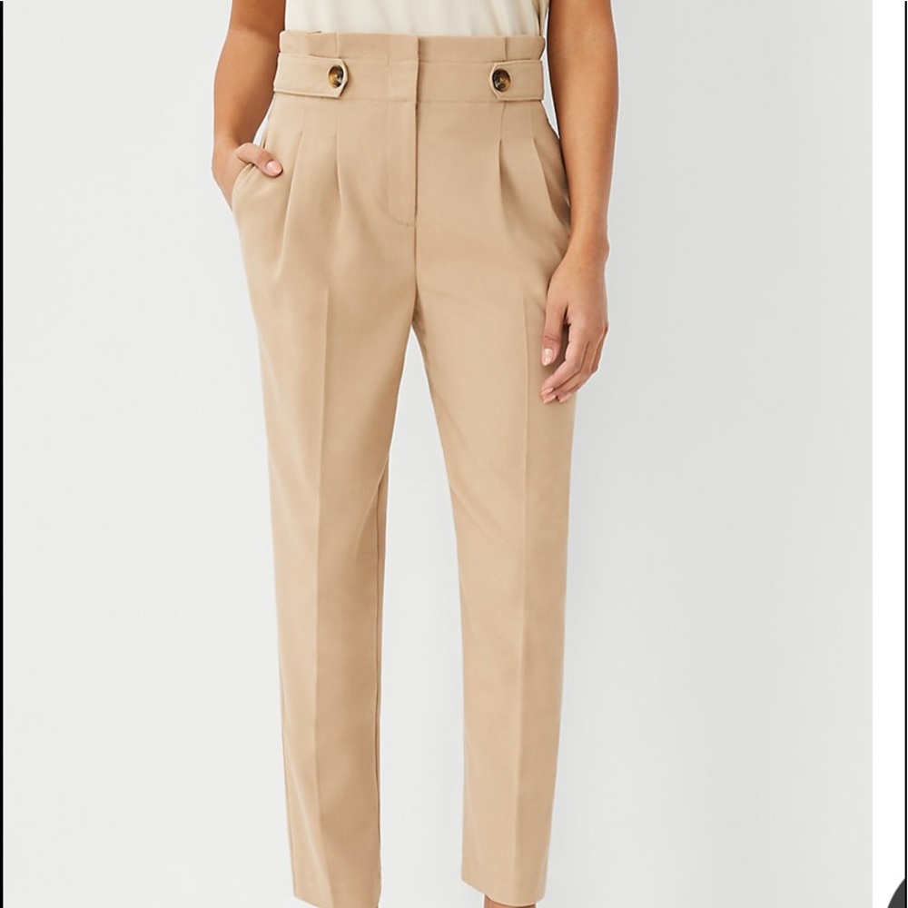 NWOT Ann Taylor Petite Paper Bag Ankle Pant